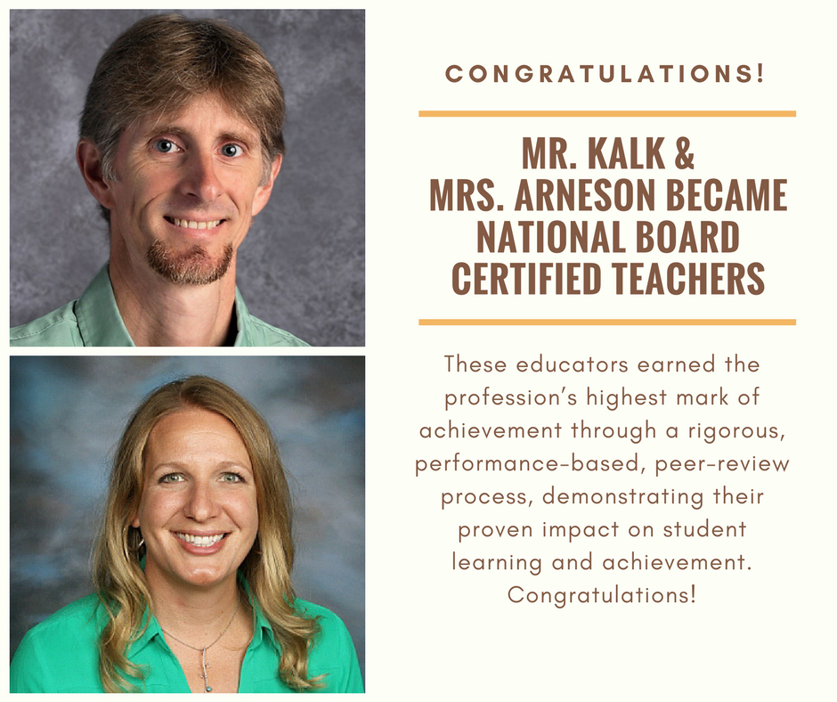 Two Educators Become National Board Certified Teachers